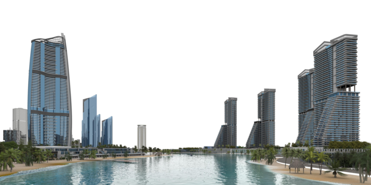 أبراج الداون تاون .. إبداع صيني على ضفاف درة المتوسط أبراج الداون تاون