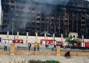 حريق مديرية امن الاسماعيلية