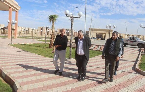 المهندس علاء منيع يتفقد أعمال نادي المحور الشرقي بالعاشر من رمضان المهندس علاء منيع