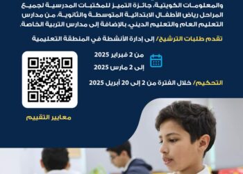 جائزة التميز للمكتبات المدرسية