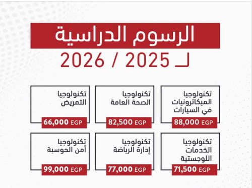 مصاريف جامعة ساكسوني التكنولوجية 2025 - 2026 .. تبدأ من 66 ألف جنيه مصاريف جامعة ساكسوني التكنولوجية 2025